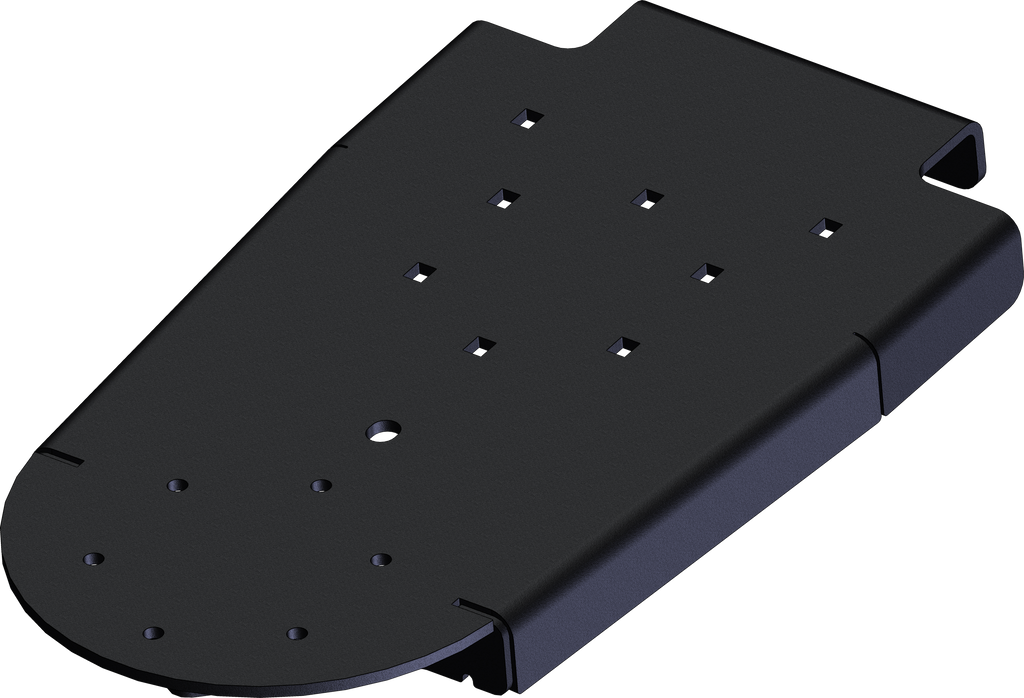 KFI Products UTV plow push tube extension, durable steel construction for enhanced plow performance, shown in black.