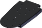 KFI Products UTV plow push tube extension, durable steel construction for enhanced plow performance, shown in black.
