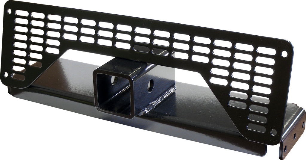 KFI Products front 2-inch receiver hitch for trailer towing, durable steel construction, shown in black finish.