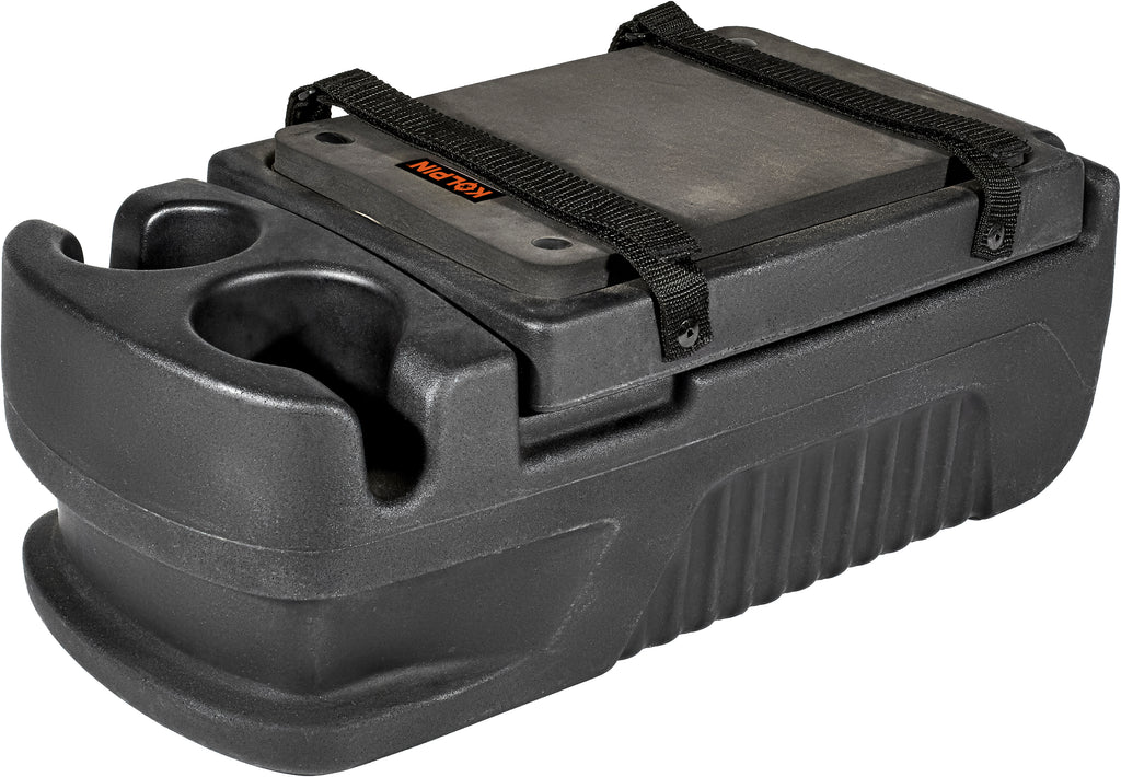Kolpin Bench Center Console accessory for off-road vehicles, featuring durable construction and practical storage compartments.