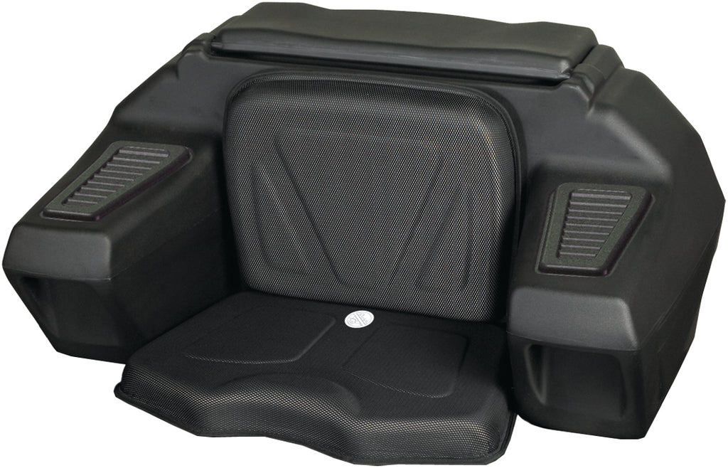 Kolpin Lockable Rear Lounger luggage for secure storage on off-road vehicles, black with locking compartment and durable design.
