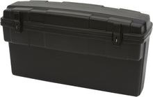 Load image into Gallery viewer, Kolpin UTV saddle storage box, durable luggage for utility vehicles, black with sturdy lid and secure latch.