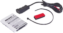 Koso North America single port USB charger accessory showing a sleek black device with USB port for easy charging.