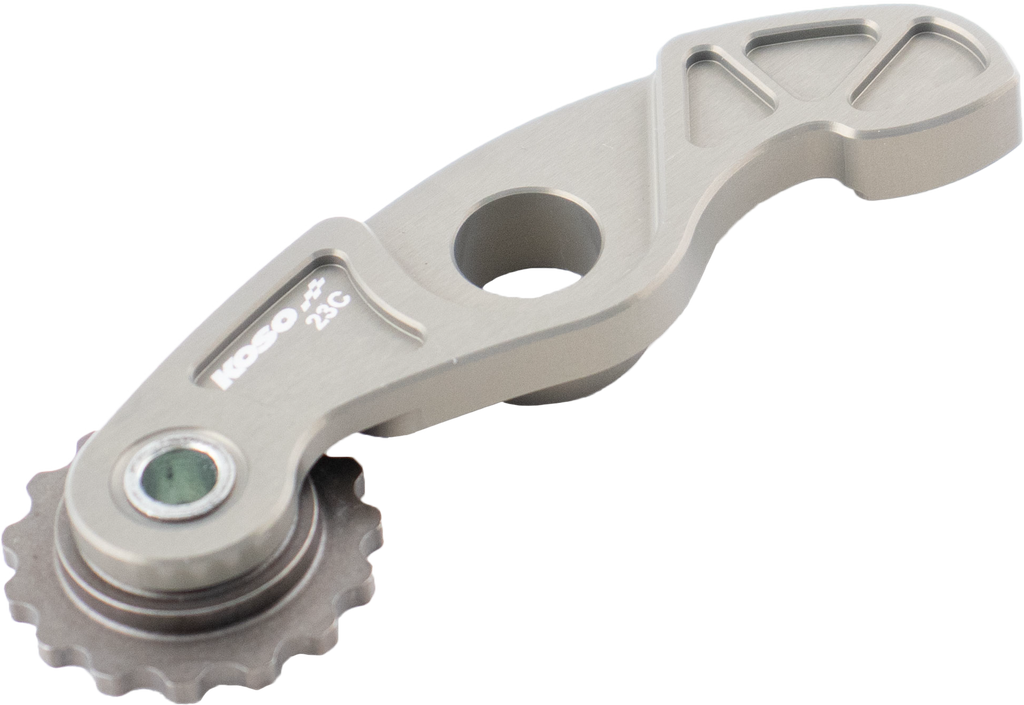 Koso North America engine performance camshaft Hon 27-5933, metal component with detailed machining, used for engine upgrades