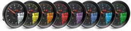 Koso North America HD-05 4.5-inch black bezel gauge for Harley-Davidson models including FXD, FXST, and FLHR.