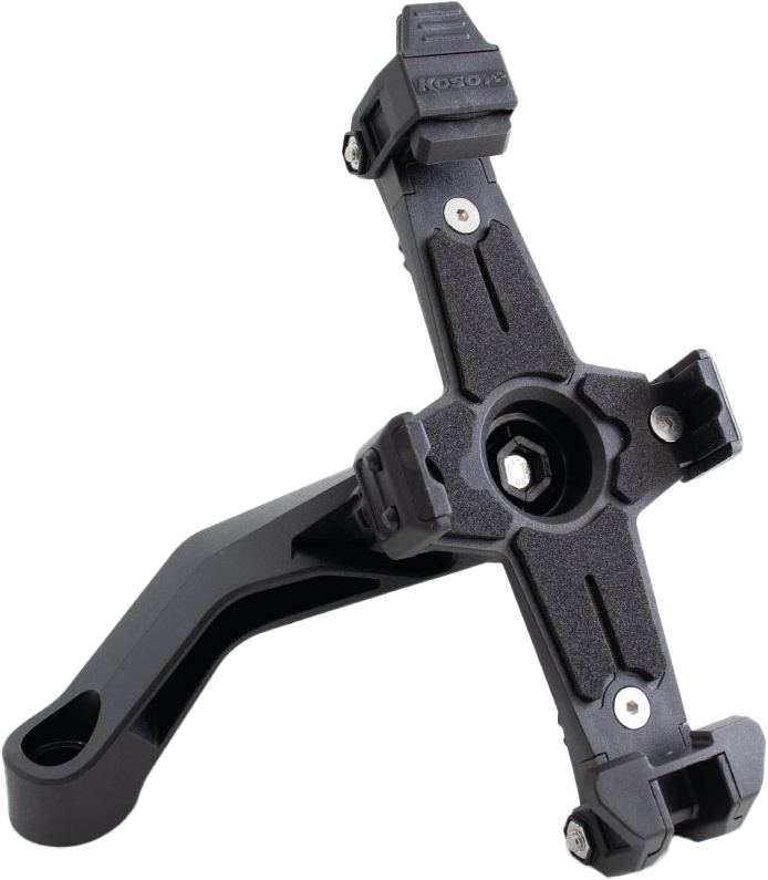 Koso North America X1 smartphone cradle mount for large phones, secure bracket for motorcycle or vehicle installation