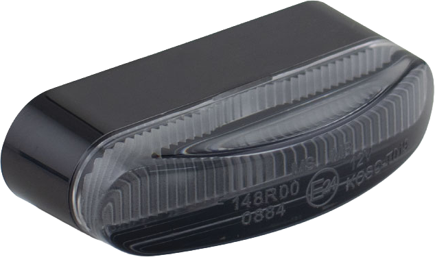 Koso North America GT-05 LED brake and tail light with smoke lens, showcasing its sleek design and bright illumination.