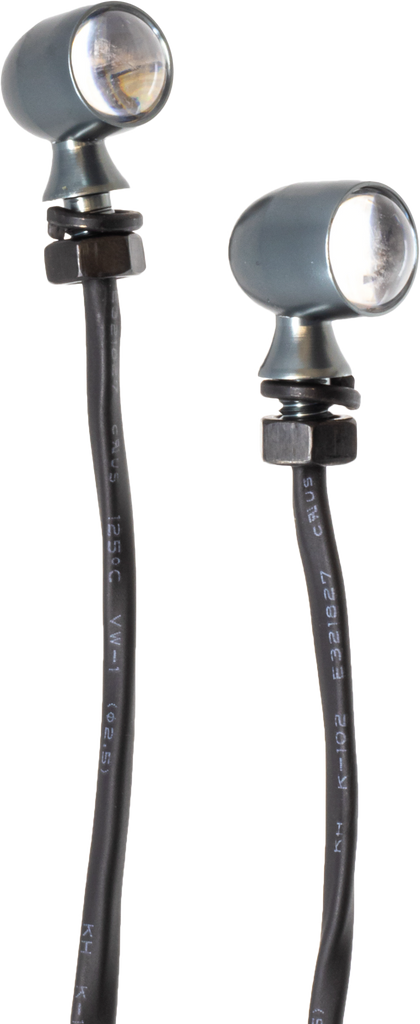 Letric Lighting Co 45c mini LED light fixture in gun metal with white and amber LEDs, showcasing its compact design.