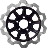 Lyndall Racing Brakes 9 Spoke Rotor  Rear Blk/Sil Bow Tie 11.5