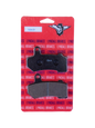 Lyndall Racing Brakes brake pad for Fr Z+ motorcycle, showing a close-up of the Lyndall Racing Brakes logo and brake pad material.