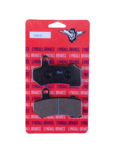 Lyndall Racing Brakes brake pad for FR Z+ model, showcasing the high-performance brake component with Lyndall branding.