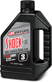 Maxima Shock Fluid 3W, 1 quart, automotive chemical for shock absorber performance and suspension maintenance.