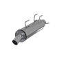 MBRP Exhaust single slip-on system with a 4-inch chrome performance muffler, designed for enhanced motorcycle exhaust performance.