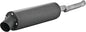 MBRP Exhaust single slip-on system with utility muffler for Yamaha, black finish, shown on a motorcycle.