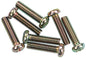 Mikuni float bowl screw for carburetor fuel system, black metal screw with threading and hex head for Mikuni carburetors.