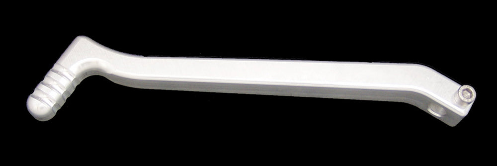 Polished ModQuad Billet Shift Lever for foot controls, featuring a sleek metal finish and detailed machining.