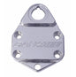 ModQuad handlebar clamp with key, polished logo, designed for steering applications in off-road vehicles.