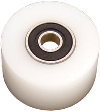 Load image into Gallery viewer, White ModQuad Chain Roller with Bearing, 28-42404, showing close-up of roller and bearing for ATV or dirt bike chain maintenance