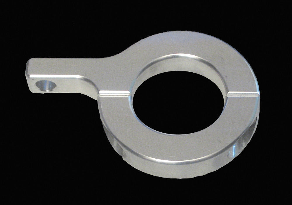 Polished ModQuad Horizontal Bar Flag Mount for 1.5-inch bars, model 28-45134, shown attached to a vehicle or equipment.