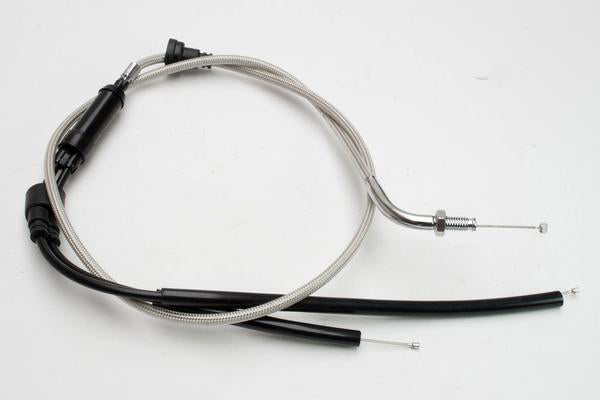 Motion Pro Armor Coat 2 Into 1 choke cable for motorcycle control lines, showcasing durable cable with protective armor.