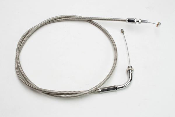 Motion Pro Armor Coat Throttle Pull Cable 70-62346 for motorcycle, showing the black cable with protective armor and connectors.