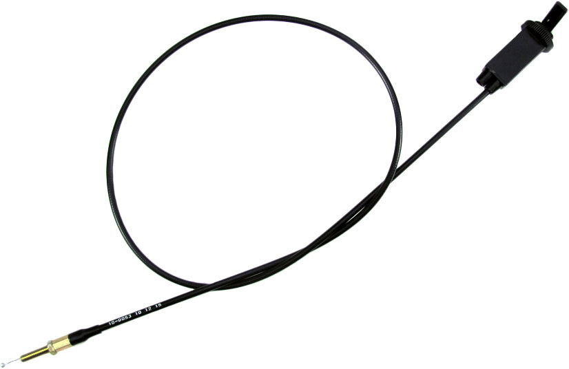 Motion Pro black vinyl choke cable for motorcycle control lines, featuring durable construction and flexible design.