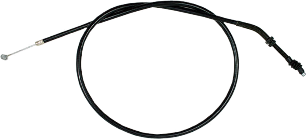 Black vinyl clutch cable by Motion Pro, with detailed fittings, designed for motorcycle hydraulic control systems.