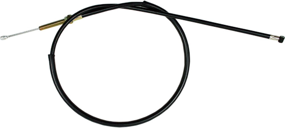 Black vinyl clutch cable by Motion Pro, with detailed fittings for motorcycle hydraulic control line replacement.