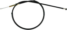 Load image into Gallery viewer, Black vinyl clutch cable by Motion Pro, with detailed fittings for motorcycle hydraulic control line replacement.