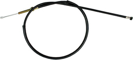 Black vinyl clutch cable by Motion Pro, with detailed fittings for motorcycle hydraulic control line replacement.