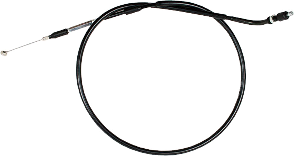Black vinyl clutch cable by Motion Pro, 70-2506, with visible metal fittings and protective outer casing for motorcycle control.