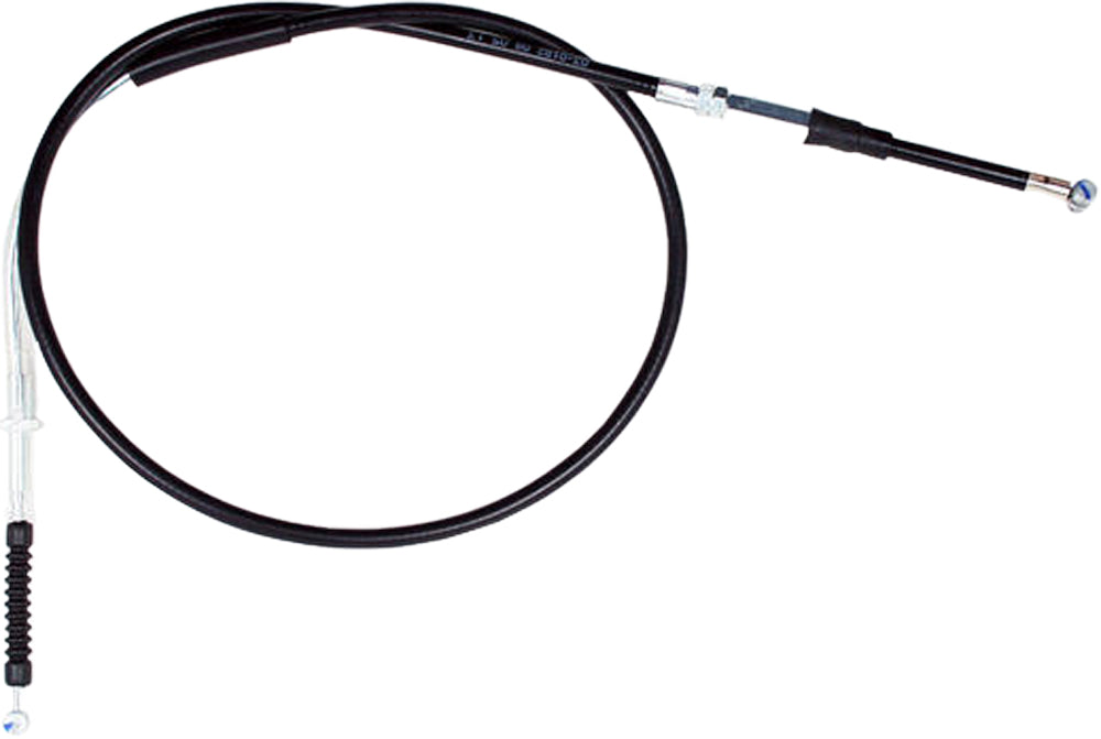 Motion Pro black vinyl clutch cable 70-3182 for motorcycle, showing the flexible cable with black vinyl covering.