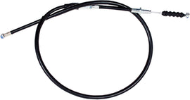 Motion Pro black vinyl clutch cable 70-3308 for motorcycle hydraulic control lines, showing the sturdy cable and fittings.