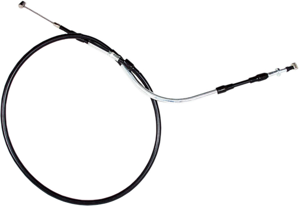 Motion Pro black vinyl clutch cable 70-3347, hydraulic control line for motorcycle clutch system, with detailed cable and fittings.