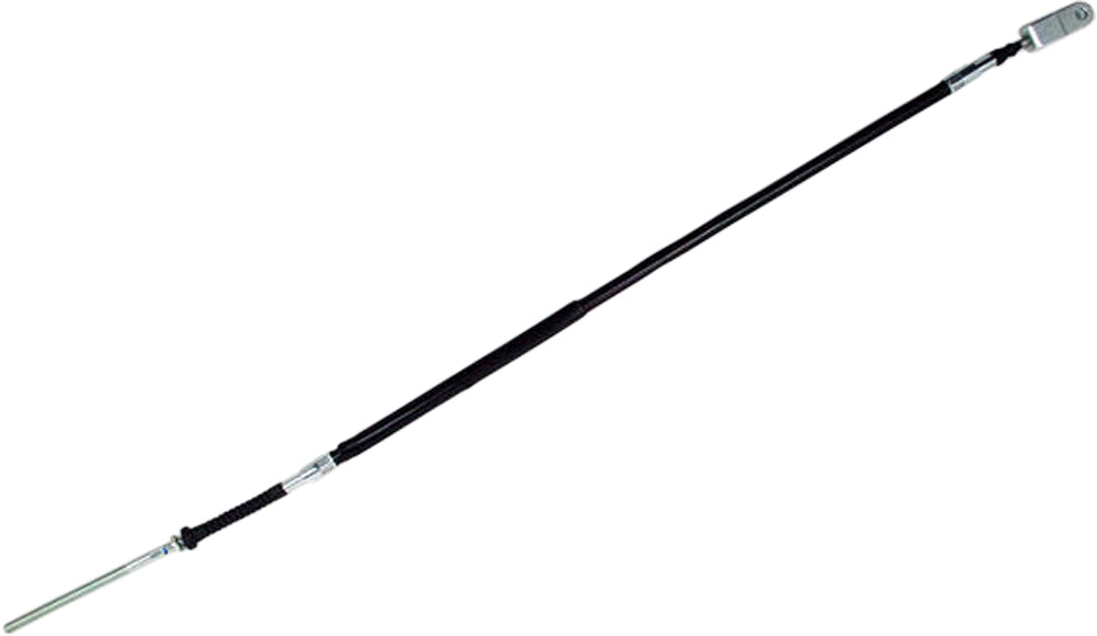 Motion Pro black vinyl foot brake cable 70-2082 for motorcycle, showing the flexible control line with metal fittings and black outer cover.