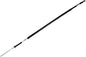 Motion Pro black vinyl foot brake cable for motorcycles, showing the sturdy cable with protective black vinyl coating.