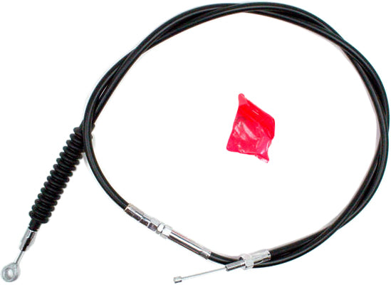 Motion Pro Black Vinyl Idle Cable 70-6217 for motorcycle hydraulic control lines, showing a close-up of the black vinyl cable.
