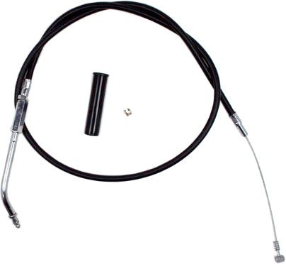 Motion Pro black vinyl idle cable 70-6290 for motorcycle hydraulic control lines, showing the flexible, durable cable with fittings