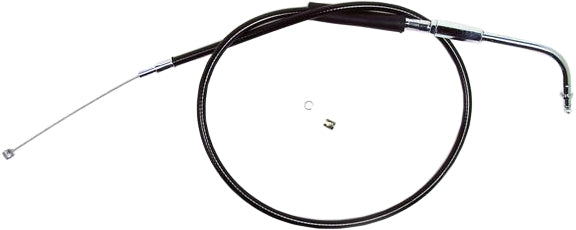 Motion Pro black vinyl idle cable 70-6384 for motorcycle control lines, featuring durable black vinyl coating and metal fittings.