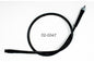 Motion Pro black vinyl speedo cable 70-2047, a durable hydraulic control line for motorcycle speedometers, shown with connectors.