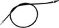 Motion Pro black vinyl speedo cable 70-3202 for motorcycle, showing the flexible cable with black vinyl coating and fittings.