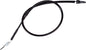 Motion Pro black vinyl speedo cable 70-4143 for motorcycle, showing the flexible cable with black vinyl coating and metal connectors.
