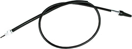 Motion Pro black vinyl Speedo cable 70-5001 for motorcycle speedometer, with durable cable and fittings.