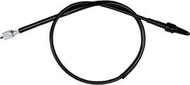 Motion Pro black vinyl tachometer cable 70-2195 for motorcycle or vehicle control lines, featuring durable construction and flexible design.