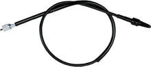 Load image into Gallery viewer, Motion Pro black vinyl tachometer cable 70-2195 for motorcycle or vehicle control lines, showing the textured black coating and cable end.