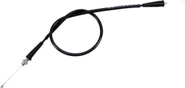 Motion Pro black vinyl throttle cable for motorcycle control lines, featuring a durable, flexible design for smooth operation.