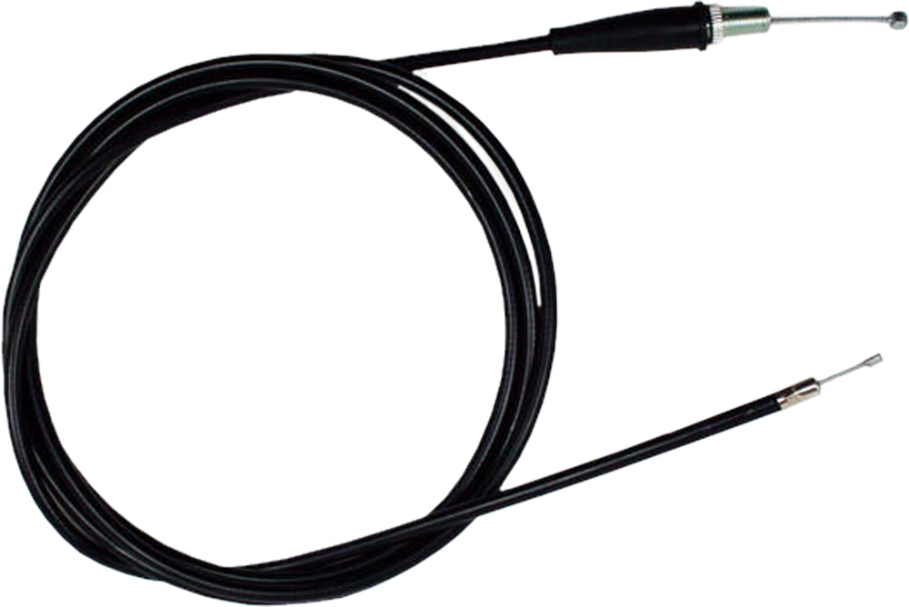 Motion Pro black vinyl throttle cable for motorcycle control lines, showing the cable with protective black vinyl coating.