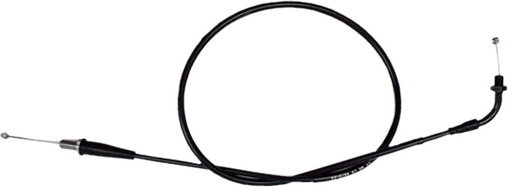 Motion Pro black vinyl throttle cable 70-2184 with metal connectors, designed for motorcycle control line applications.