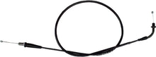 Load image into Gallery viewer, Motion Pro black vinyl throttle cable 70-2184 with metal connectors, designed for motorcycle control line applications.