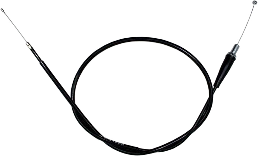Motion Pro black vinyl throttle cable 70-2247 for motorcycle control lines, showing the cable with black vinyl coating.